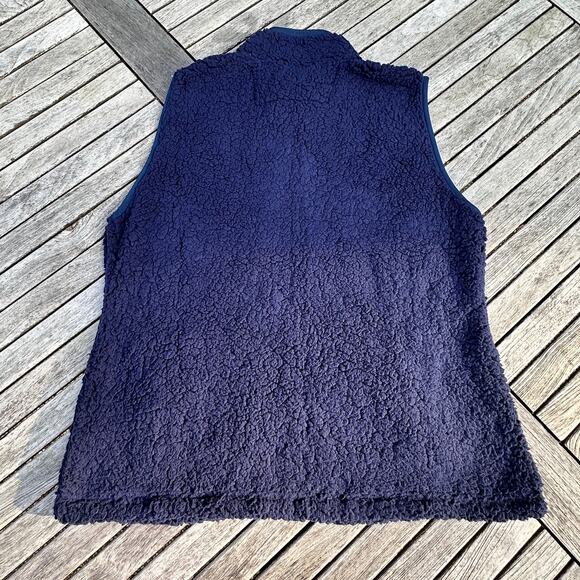 Antigua Womens Blue Boston Red Sox Sherpa Grace Full Zip Mock Neck Size 2XL Vest - Picture 3 of 11